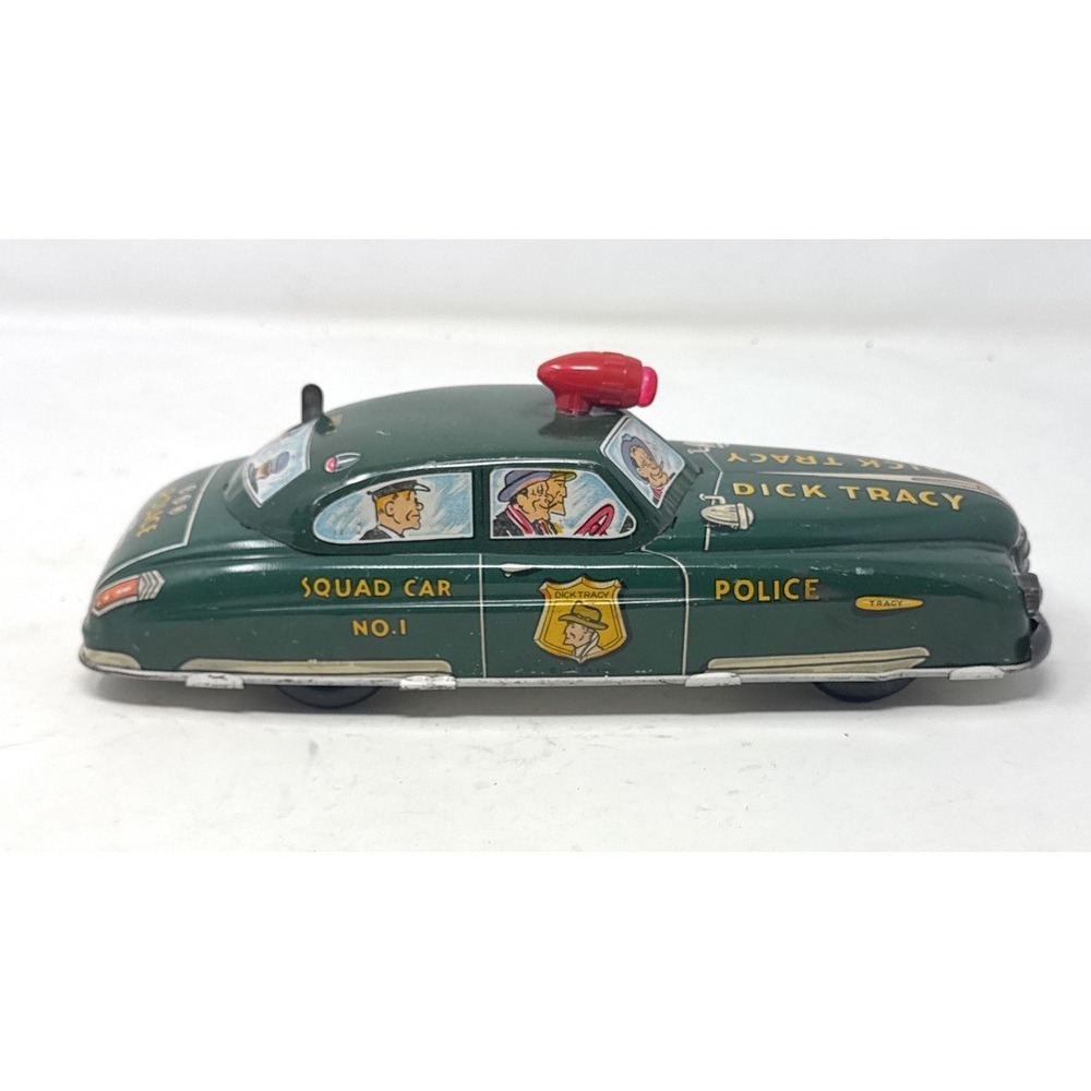 Marx Dick Tracy Squad Car‎ Wind Up Tin Car No. 1 Plat LM 52 NO KEY